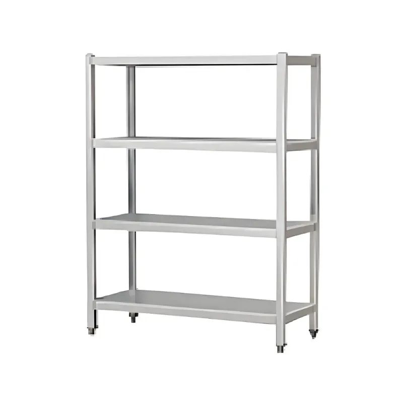 Estante modulada em aço inox para armazenagem em cozinha profissional